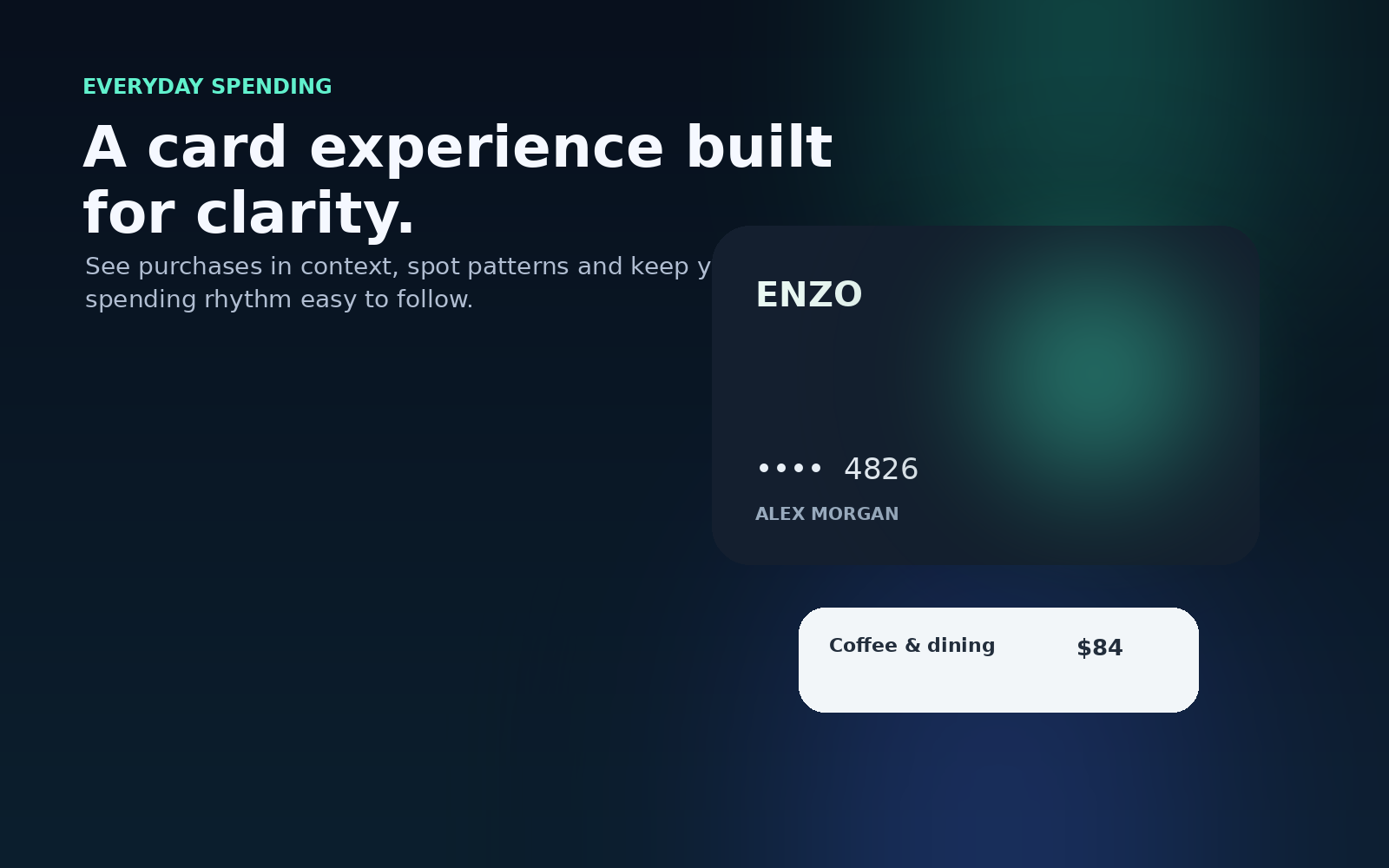 Enzo card experience
